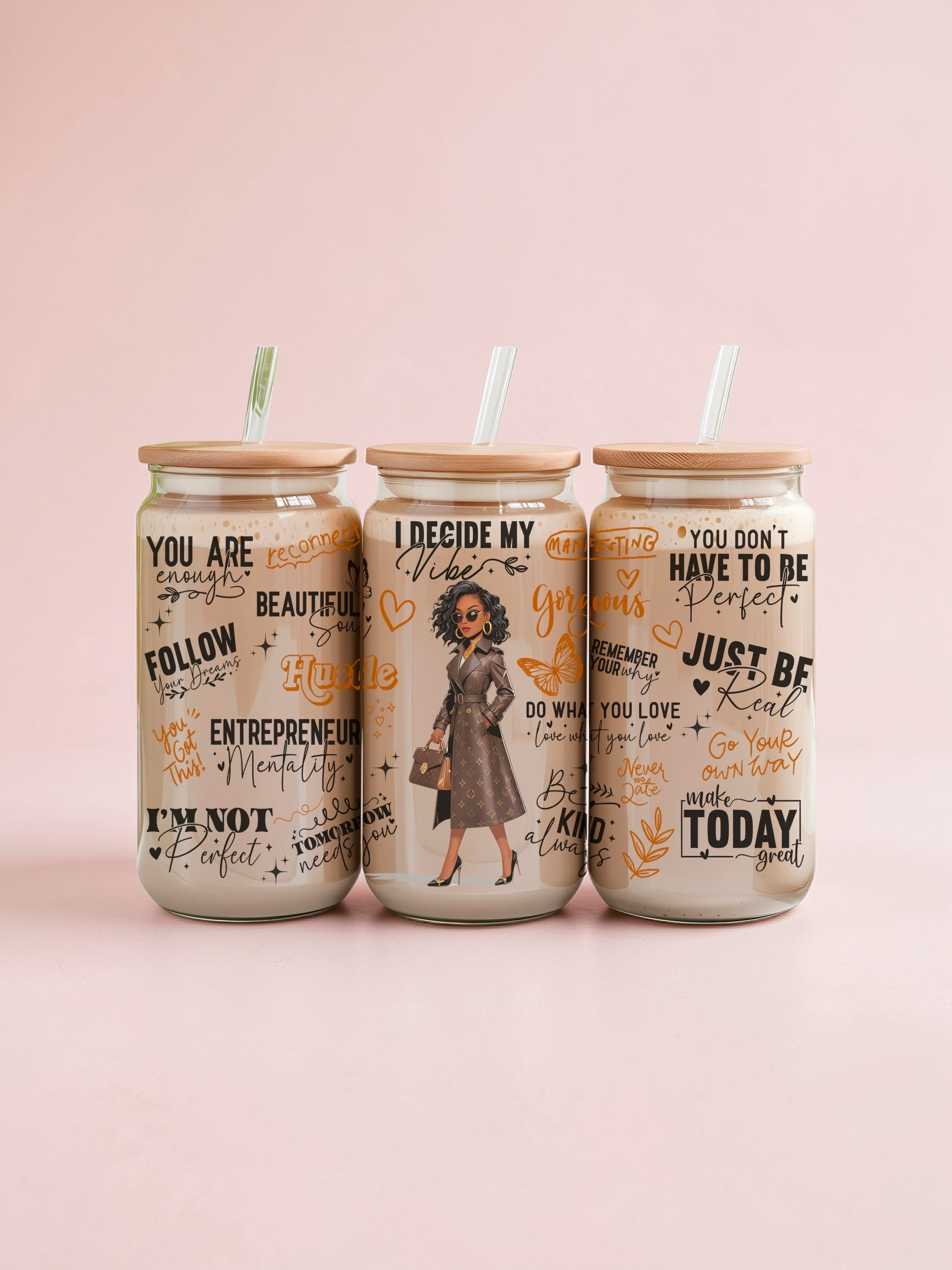 Vaso con diseño dtf
